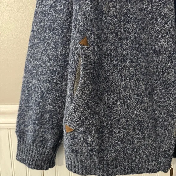 Duluth Trading Co Windproof Shooting Sweater Wool Jacket Men's Large Blue - Picture 7 of 7